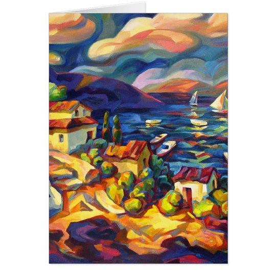 Village by the Sea Card