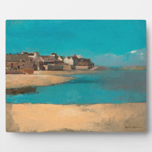 Village by the Sea in Brittany by Odilon Redon Plaque