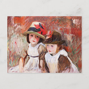 Village Children, famous portrait painting Postcard