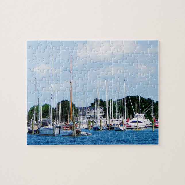 Village Dock at Wickford RI Jigsaw Puzzle (Horizontal)