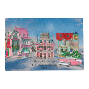 Village Get Together Christmas Placemat