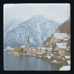 Village Hallstatt On The Lake - Salzburg Austria Stone Coaster<br><div class="desc">Village Hallstatt on the lake Hallstatter at winter - Salzburg Austria</div>