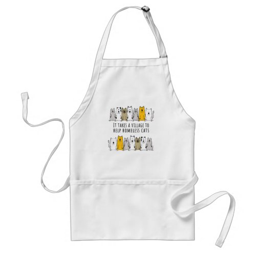 Village Help Homeless Cat Rescue Adult Apron