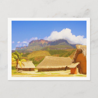Village Huts Venezuela Jungle Landscape Postcard