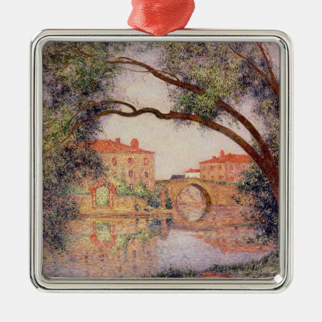 Village in Normandy Metal Ornament (Front)