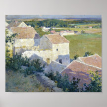 Village in Summer Landscape Painting