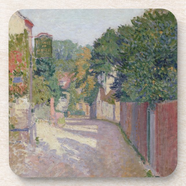 Village Lane (oil on canvas) Coaster (Front)