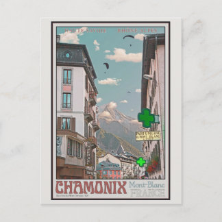 Village of Chamonix (white) Postcard