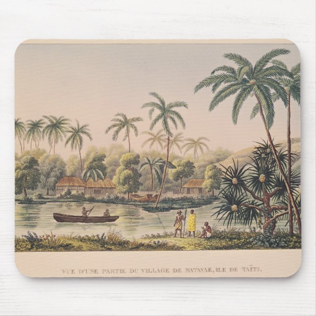 Village of Matavae, Tahiti Mouse Pad (Front)
