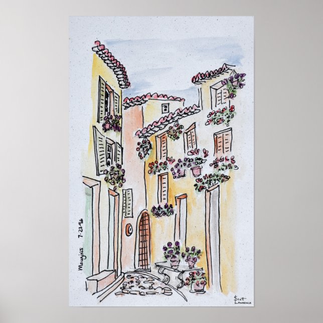 Village of Mougins | Provence, South of France Poster (Front)