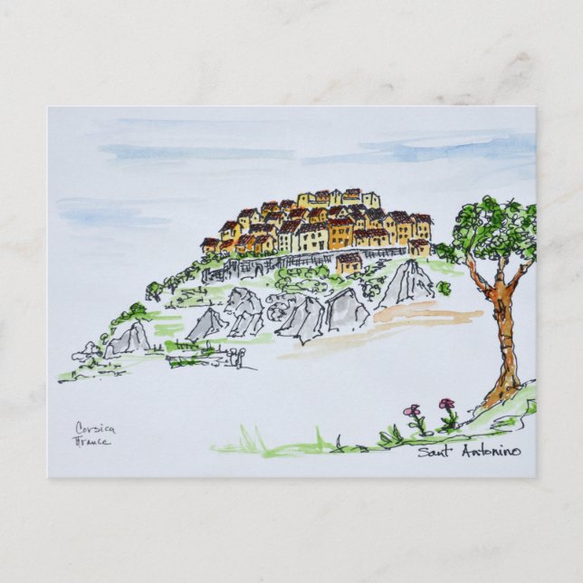 Village of Sant'Antonino | Corsica, France Postcard (Front)