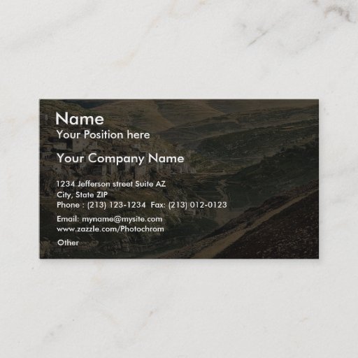 Customizable Village of Siloam, Jerusalem, Holy Land rare Photo Business Card Templates