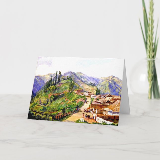 Village of Tosari, Java, 1876 painting Card (Front)