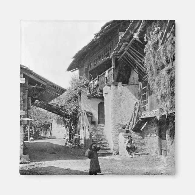 Village of Valais, early 20th century Magnet (Front)