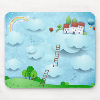 Village over the Clouds Mouse Pad
