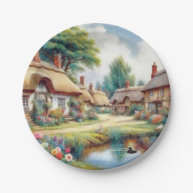 Village Paper Plates (Front)