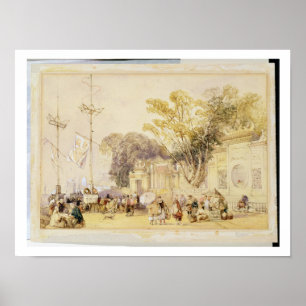 Village Square in the Bay of Hong Kong, plate 5 fr Poster