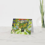 Village Street and Steps Thank You Card<br><div class="desc">Note cards are a wonderful way to express gratitude. This masterful Van Gogh painting is sure to find favor with any art lover who has interest in the impresist movement.</div>