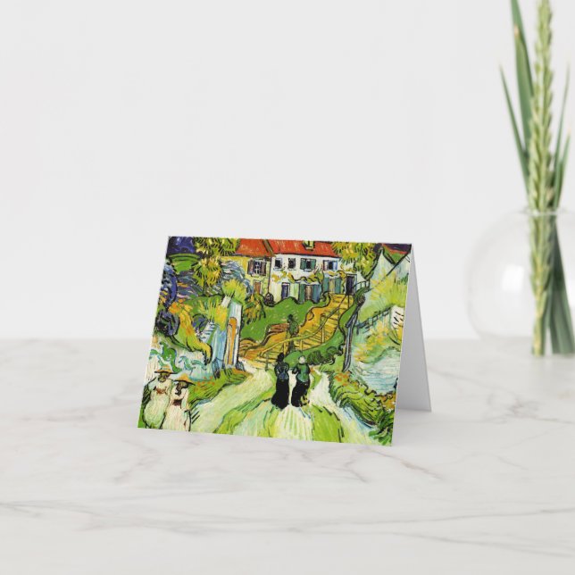 Village Street and Steps Thank You Card (Front)