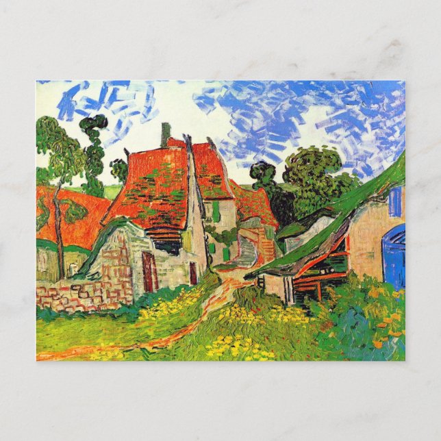Village Street Auvers Van Gogh Fine Art Postcard (Front)