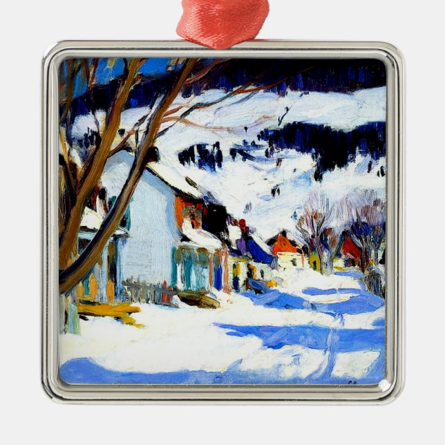 Village Street, Bair-Saint Paul Metal Ornament (Front)