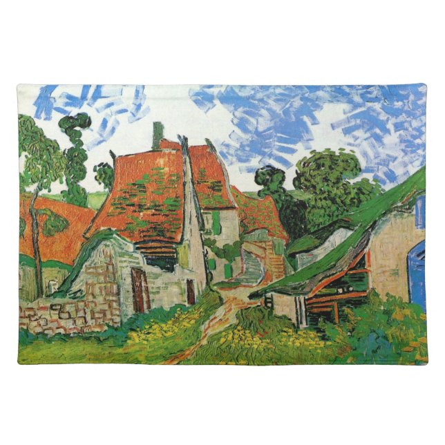 Village Street by Vincent van Gogh Cloth Placemat (Front)