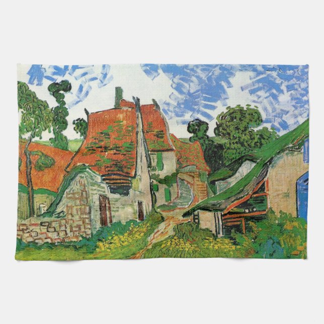 Village Street by Vincent van Gogh Kitchen Towel (Horizontal)