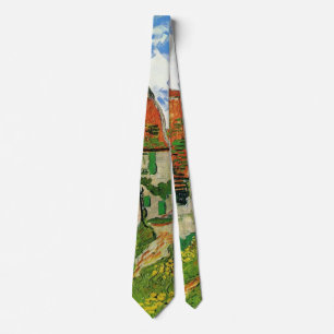 Village Street by Vincent van Gogh Neck Tie
