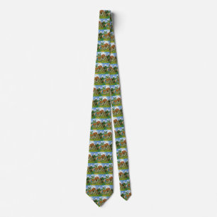 Village Street by Vincent van Gogh Neck Tie
