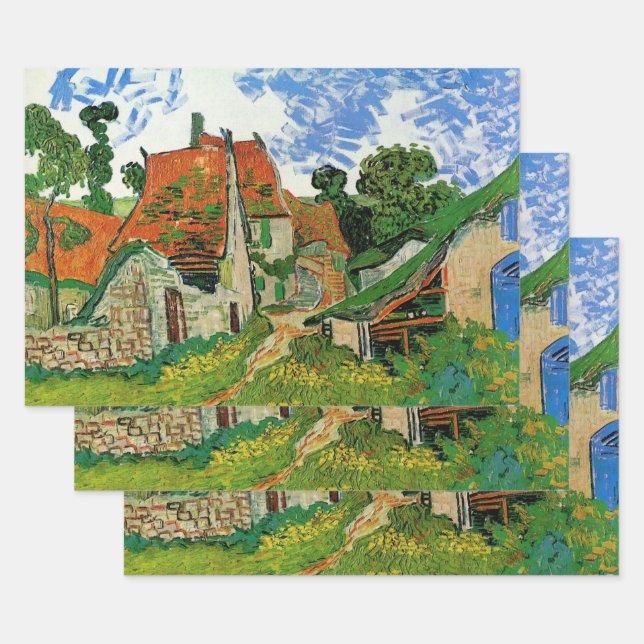 Village Street by Vincent van Gogh Wrapping Paper Sheets (Set)