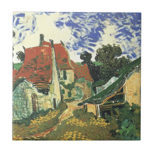 Village Street in Auvers by Vincent van Gogh Ceramic Tile
