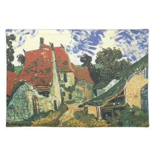 Village Street in Auvers by Vincent van Gogh Cloth Placemat