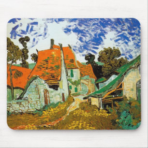 Village street in Auvers, Vincent van Gogh Mouse Pad