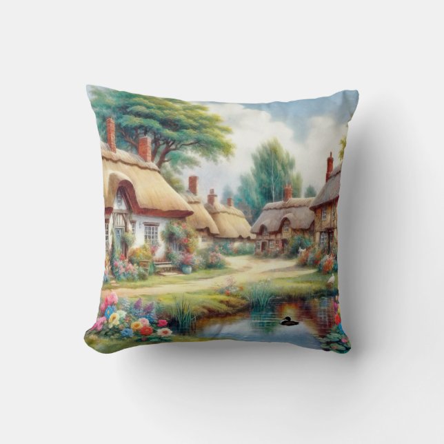Village Throw Pillow (Front)