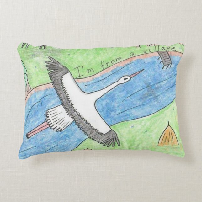 Village Vibes Accent Pillow (Front)