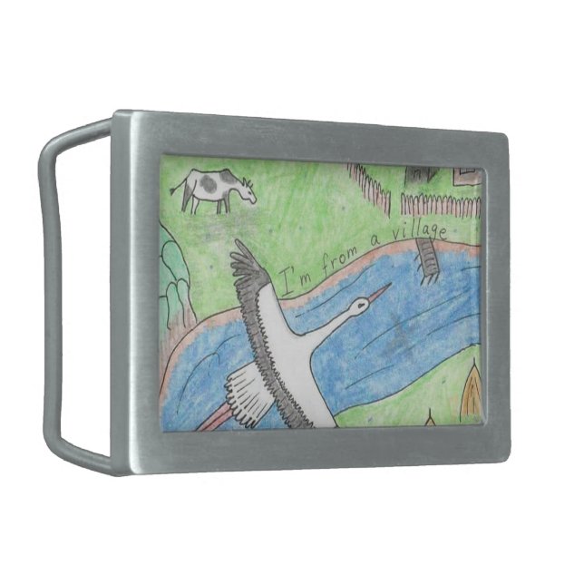 Village Vibes Belt Buckle (Front Left)