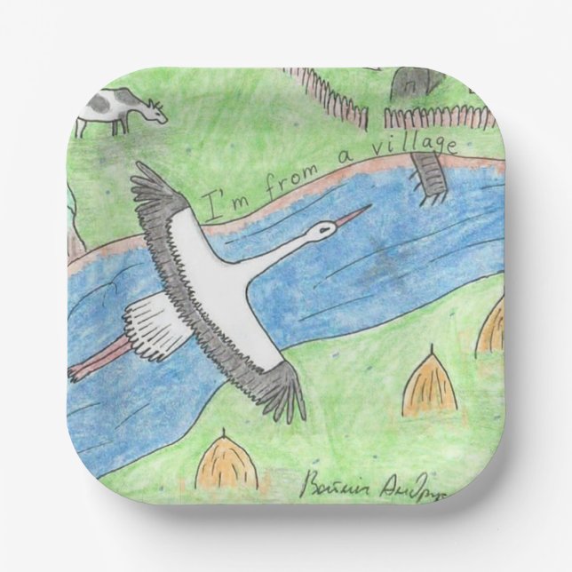 Village Vibes Paper Plates (Front)