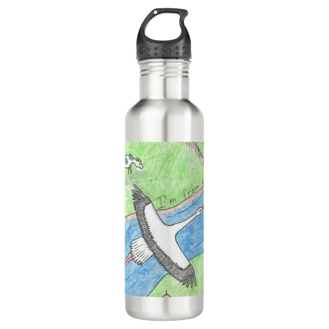 Village Vibes Stainless Steel Water Bottle (Front)