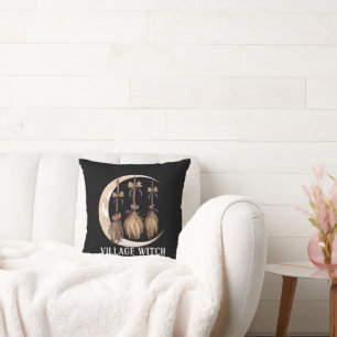 Village Witch Gothic Occult Wicca Pagan Nature Throw Pillow