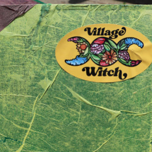 Village Witch Oval Sticker