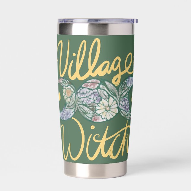 Village Witch Triple Moon Goddess Symbol           Insulated Tumbler (Left)