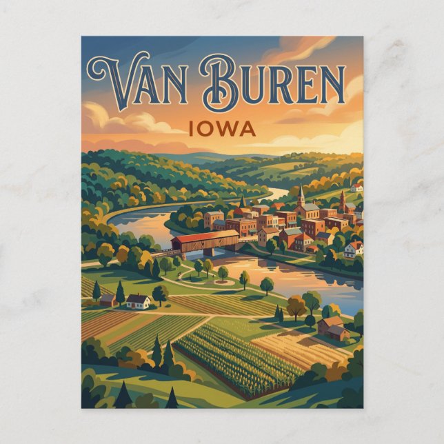 Villages of Van Buren USA Postcard (Front)