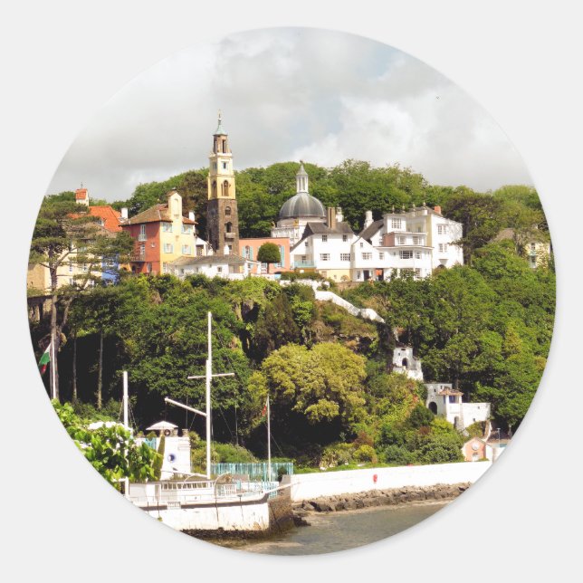 VILLAGES OF WALES CLASSIC ROUND STICKER (Front)