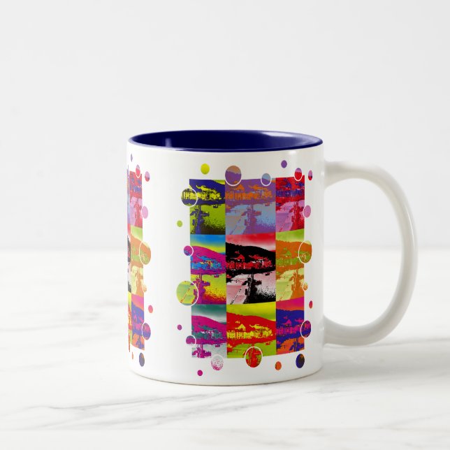 VILLAGES OF WALES Two-Tone COFFEE MUG (Right)
