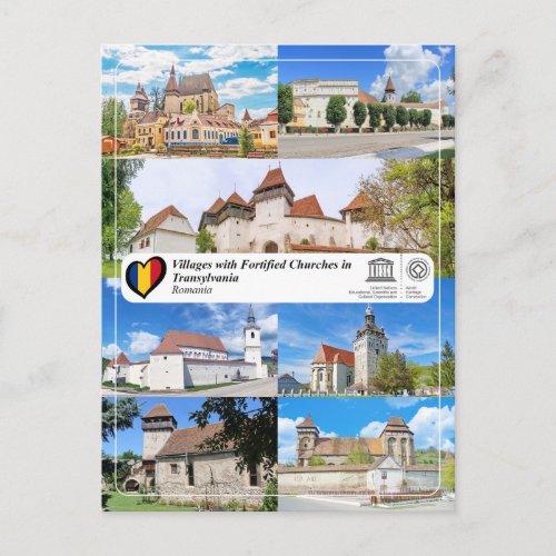 Villages with Fortified Churches in Transylvania P Postcard