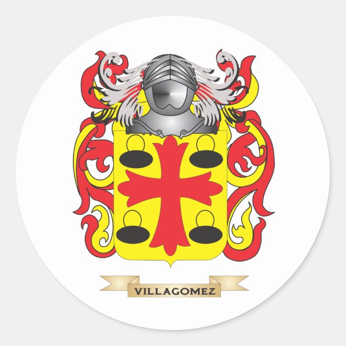 Villagomez Family Crest (Coat of Arms) Sticker
