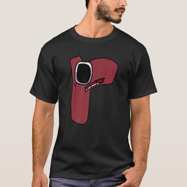 Villain Animated Lowercase Letter r Boys Alphabet  T-Shirt (Front)