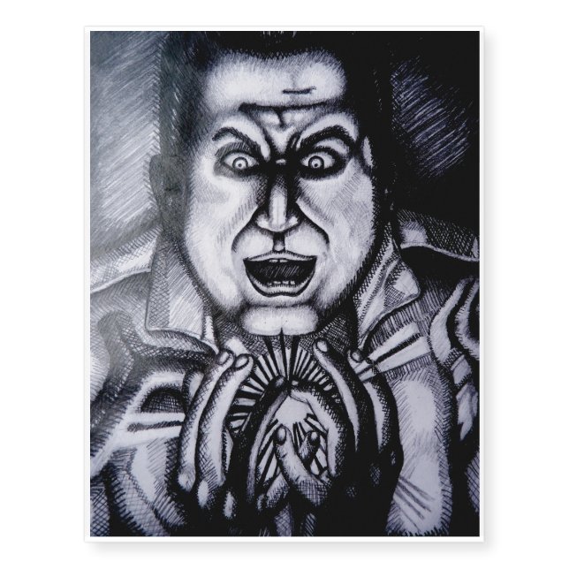 Villain holding orb Tatoo Temporary Tattoos (Front)
