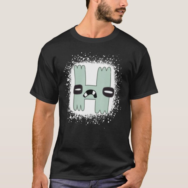 Villain Letter H Costume Boys Matching Evil Alphab T-Shirt (Front)