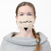 Villain Mustache and Goatee Adult Cloth Face Mask (Worn)